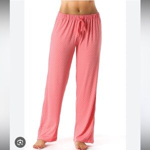 Just love women's pajama pants size large orange polka dot